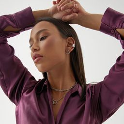 Широкий кафф из серебра