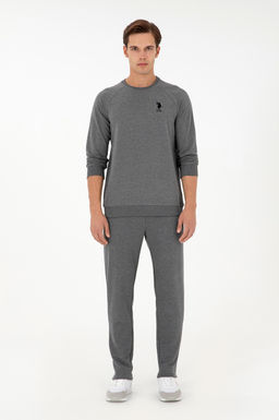 Erkek Antrasit Melanj Basic Sweatshirt
