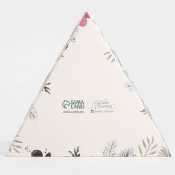 Цена за 5 шт. Коробка для кондитерских изделий новогодняя с пластиковой крышкой «С Новым годом», 18×18×4 см