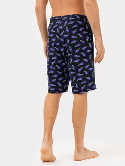 Шорты мужские в синем цвете в баклажаны - Mark formelle фото 3