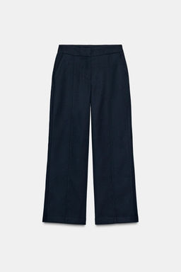 STRAIGHT-LEG TROUSERS WITH SEAM DETAIL - Zara фото 6