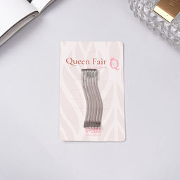 Цена за 6 шт. Невидимки для волос «Волна», набор 6 шт., 5.5 см, серебро