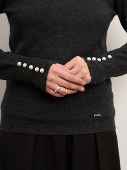 Джемпер из кашемира женский 01293 графит