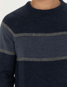 Lacivert Slim Fit Bisiklet Yaka Triko Kazak - Pierre cardin фото 7