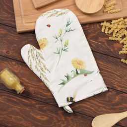Цена за 2 шт. Варежка-прихватка Этель Одуванчики, 20?27 см, 100% хлопок, саржа 178 г/м?