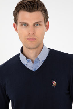Мужской темно-синий базовый свитер Неожиданная скидка в корзине - U.s. polo assn фото 9