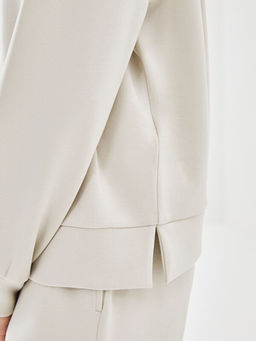 Bisiklet Yaka Oversize Kad?n Sweatshirt