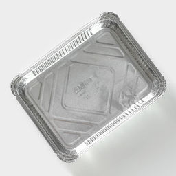 Формы для выпечки и запекания Доляна, набор 2 шт., 1.1 л, 22.517.53.5 см, фольга, серебристые  фото 2