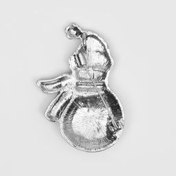 Брошь новогодняя «Снеговик со снежинкой», разноцветная в серебре