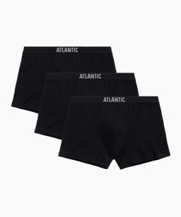 ATLANTIC 3BMH-011 Трусы шорты Basic - набор 3 шт. черный
