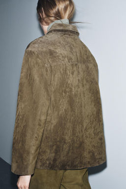 SUEDE LEATHER JACKET WITH POCKETS ZW COLLECTION LIMITED EDITION - Zara фото 5