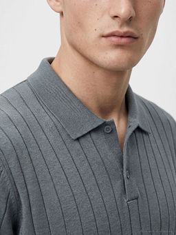 Polo Yaka Fitilli Erkek Triko Ti??rt