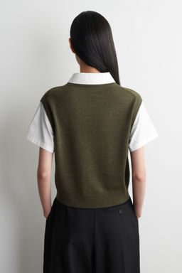 CHALECO DE LANA MERINO CON CAMISA - H&m фото 3