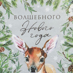 Цена за 10 шт. Пакет подарочный без ручек Волшебного Нового года, 10?19.5?7 см