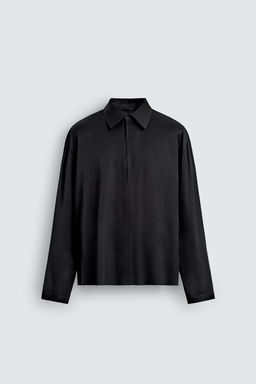 SATIN POLO SHIRT - Zara фото 7