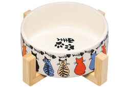 Миска для домашних питомцев 450 мл 14,5*14,5*6,5 см, с бамбуковой подставкой - Elan gallery фото 5