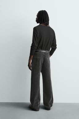 PANTAL?N RELAXED FIT FLOCADO / Gris - Zara фото 3