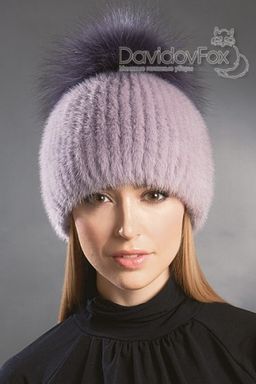 Шапка Лыжница норка чертополох