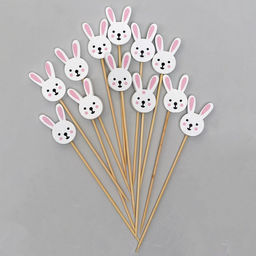 Шпажки Зайка, в наборе 12 штук - Страна карнавалия фото 3