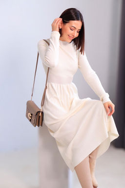 Martichelli Платье вязаное молочное