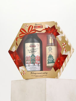 Подарочный набор Happy New Year: гель для душа и мист для тела, белый, URAL LAB