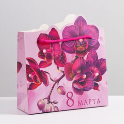 Пакет подарочный Люби, 25 26 10 см