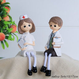 Цена за 2 шт. Фигурка Врач висячие ножки 2 штуки набор 17 см / K313 /уп 96/