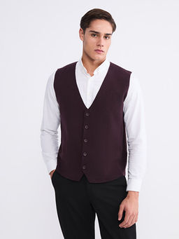 Standart Kal?p V Yaka Erkek Triko Yelek