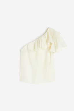 Lyocell-blend one-shoulder top