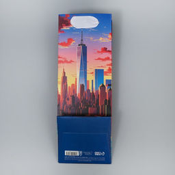 Пакет под бутылку Город счастья, 9 х 25 х 8.9 см - Дарите счастье фото 5