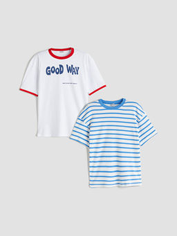 Bisiklet Yaka Erkek ?ocuk Ti??rt 2li