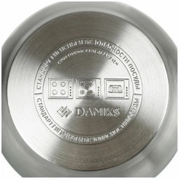 Кастрюля нерж СТАНДАРТ 2л со стекл крышкой мет/ручки матов 16см Daniks SD-16-2 (294419)  фото 11