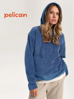PELICAN, толстовка женская, Джинс