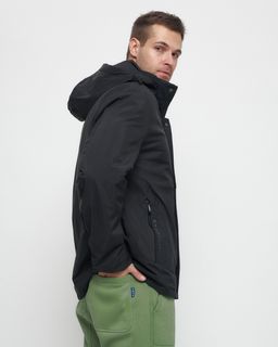 Куртка спортивная мужская большого размера черного цвета 88676Ch - Wonderrman фото 12