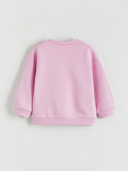Bask?l? K?z ?ocuk Sweatshirt