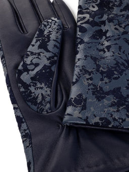 Перчатки женские ш+каш. IS00156 navy/silver - Eleganzza фото 2