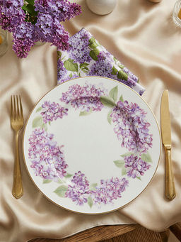 Набор тарелок десертных 2 пр. 19*19*2 см "Сирень" фарфор NEW BONE CHINA