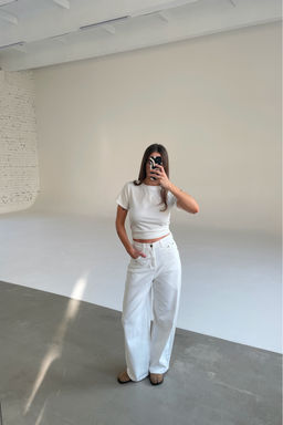 Джинсы свободные Белый - Erist store фото 3