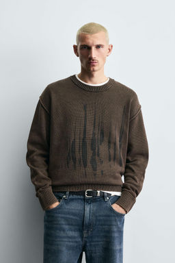 WASHED PRINT SWEATER - Zara фото 2