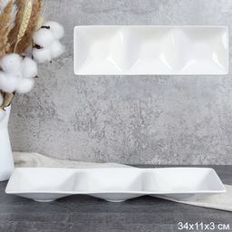 Менажница 3 секции 34х11х3 см / WE-7789 /уп 49/