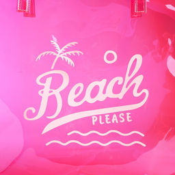 Сумка пляжная Beach please, 50*35*11, розовый цвет - Nazamok фото 4