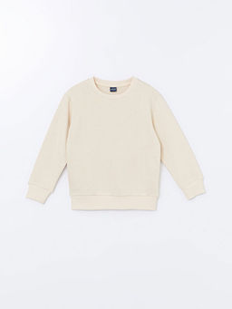 Bisiklet Yaka Basic Uzun Kollu Erkek ?ocuk Sweatshirt