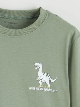 Dinozor Bask?l? Erkek ?ocuk Ti??rt