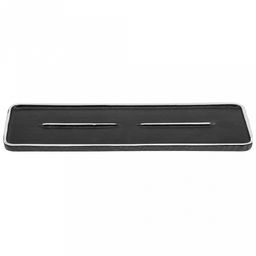 "Шунгит 3D" Блюдо прямоугольное фарфоровое 306х103х11мм, черный, глянцевая глазурь, рельефный декор (Китай)