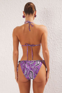 TRENDYOLMILLA Sal Desenli Ucgen Boncuk Aksesuarl? Regular Pretty Bikini Tak?m? TBESS25BT00084  фото 4
