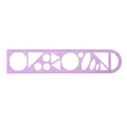 Цена за 12 шт. Линейка трафарет - транспортир, 3 в 1, 20 см, тонированная, флуоресцентная, МИКС - Calligrata фото 2