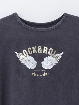 Футболка для девочек серая укороченная - Mark formelle фото 5