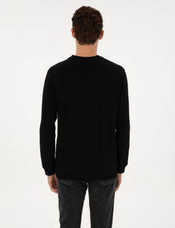 Siyah Regular Fit Sweatshirt - Pierre cardin фото 5