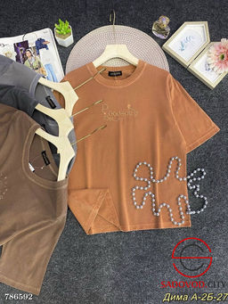 Женская однотонная футболка - Bruno фото 6