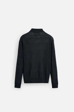 100% LINEN KNIT POLO SHIRT - Zara фото 8